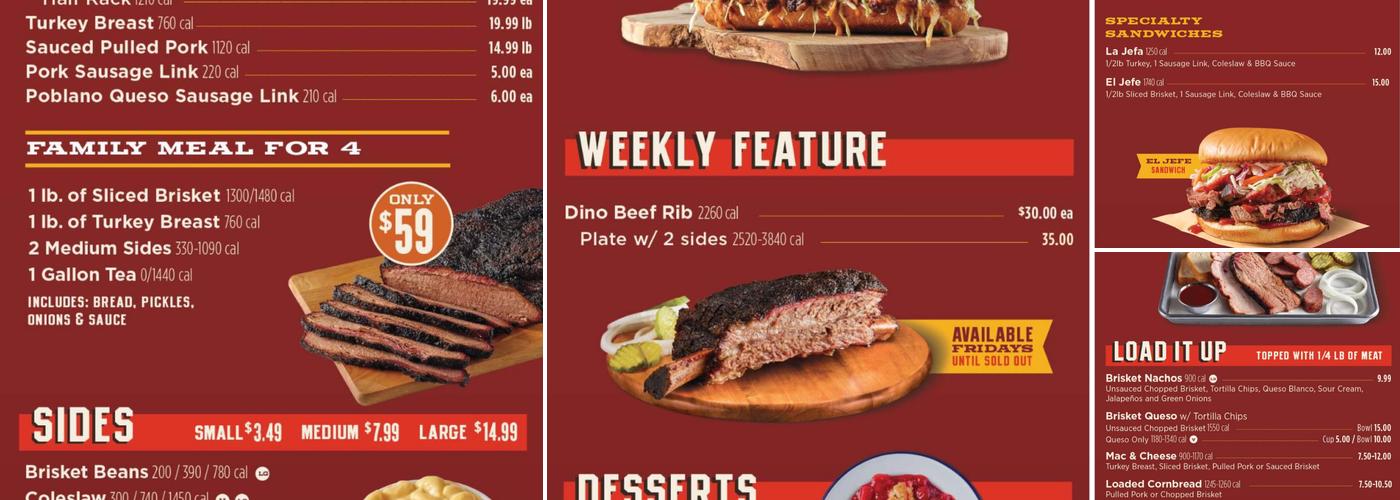 True Texas BBQ Menu