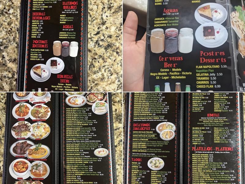 Tulcingo Restaurant Menu