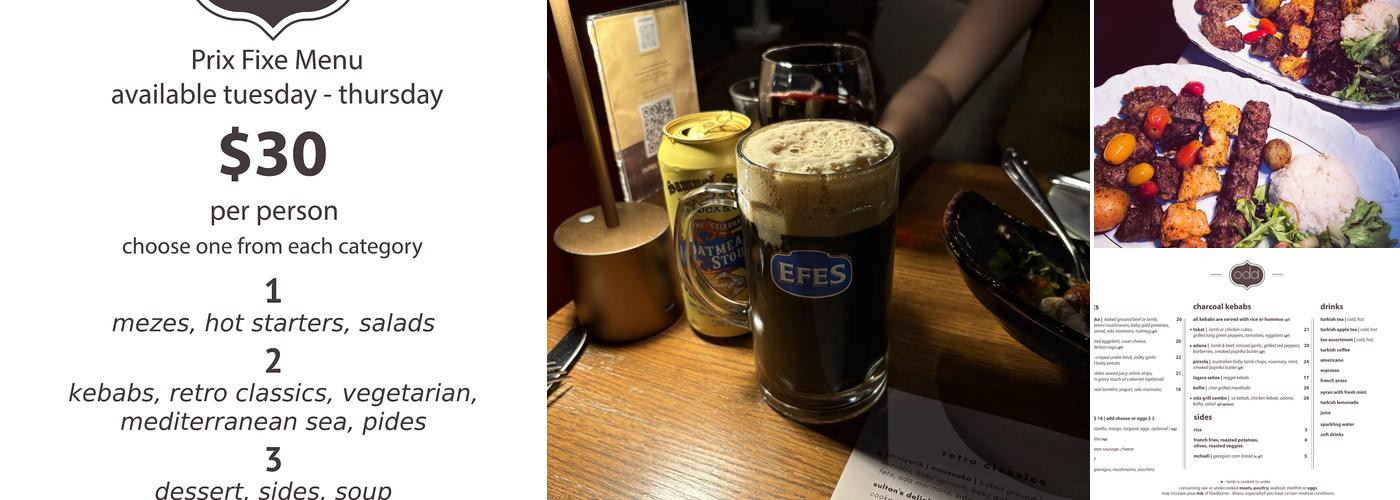 Oda Mediterranean Menu