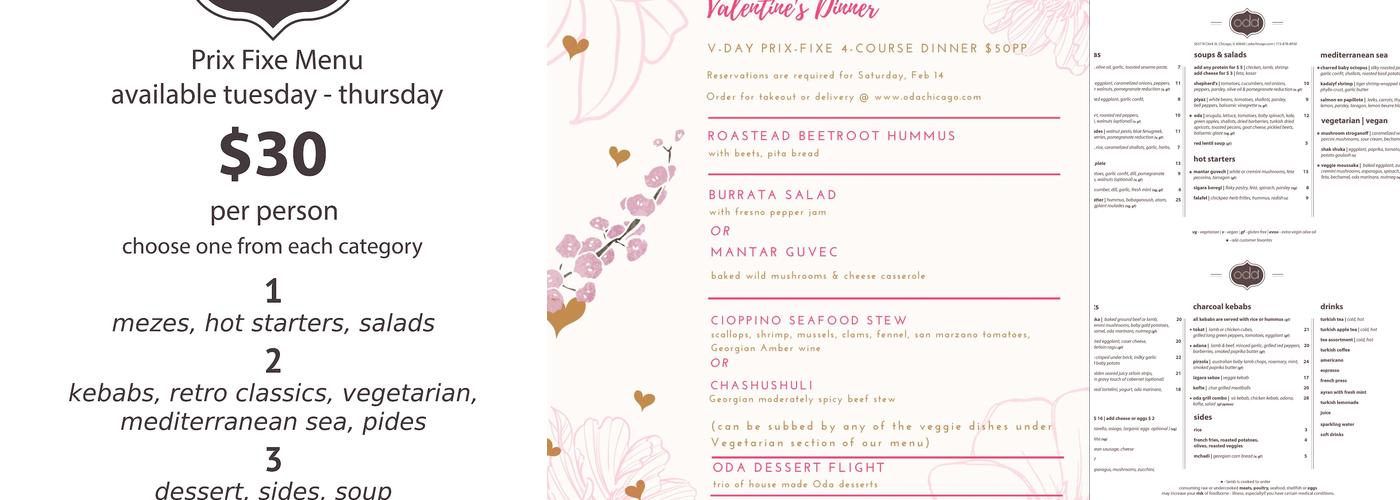 Oda Mediterranean Menu