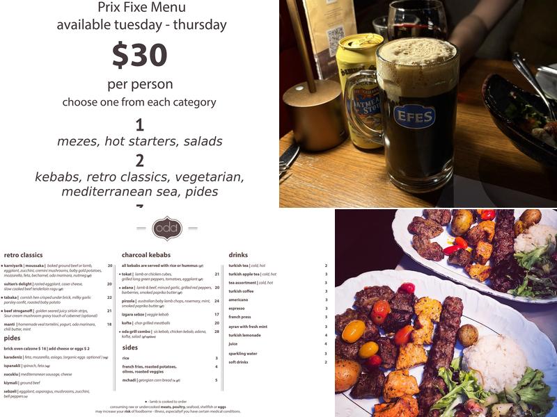 Oda Mediterranean Menu