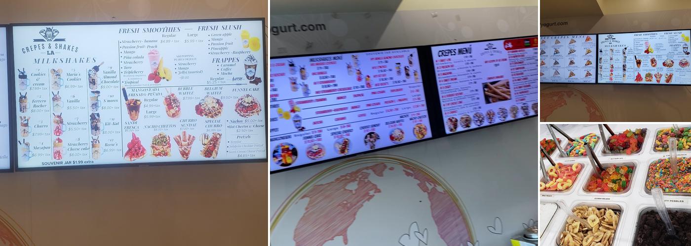 Tutti Frutti Frozen Yogurt Menu