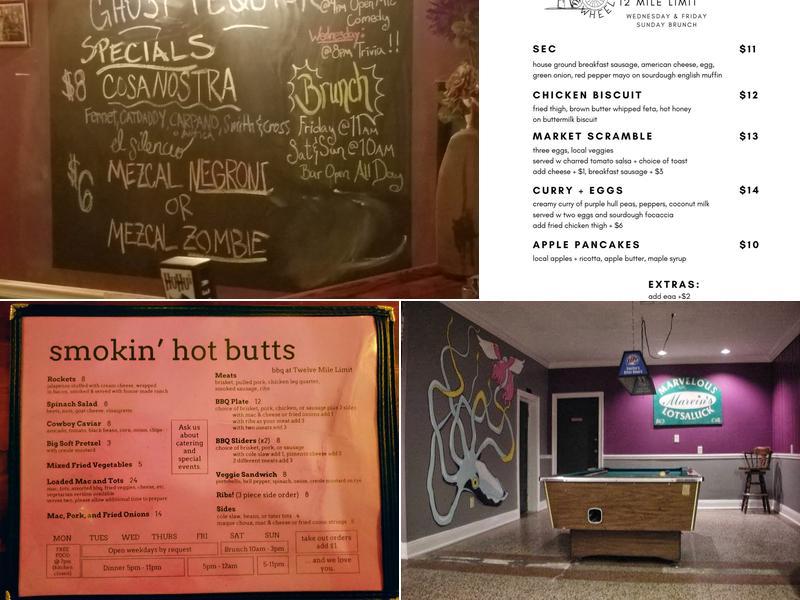 Twelve Mile Limit Menu