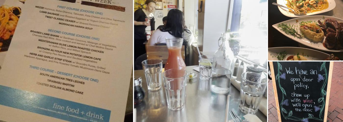 Twist Fells Point Menu