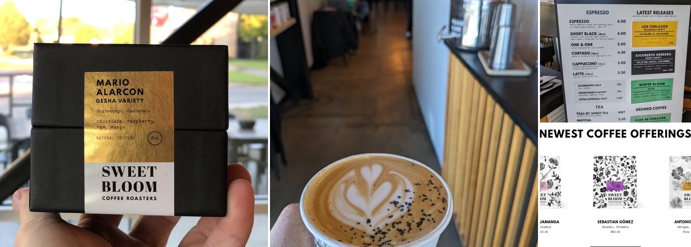Sweet Bloom Coffee Menu