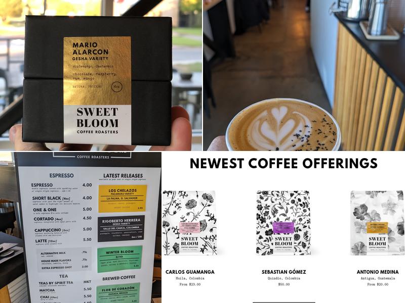 Sweet Bloom Coffee Menu