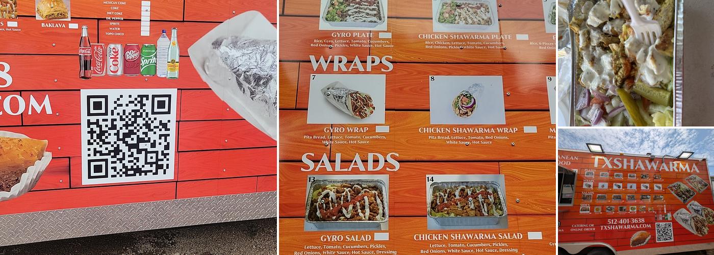 Tx shawarma Menu