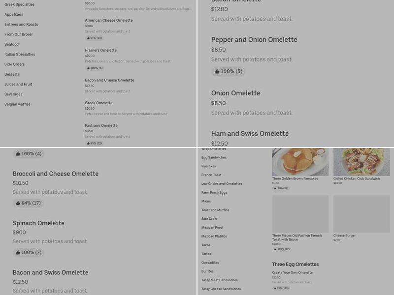 U & I Coffee Shop Menu