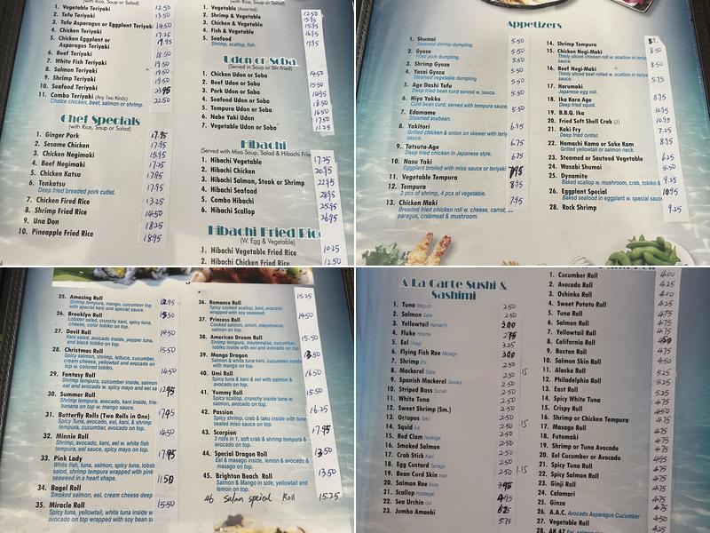 Umi chinese & japanese Menu