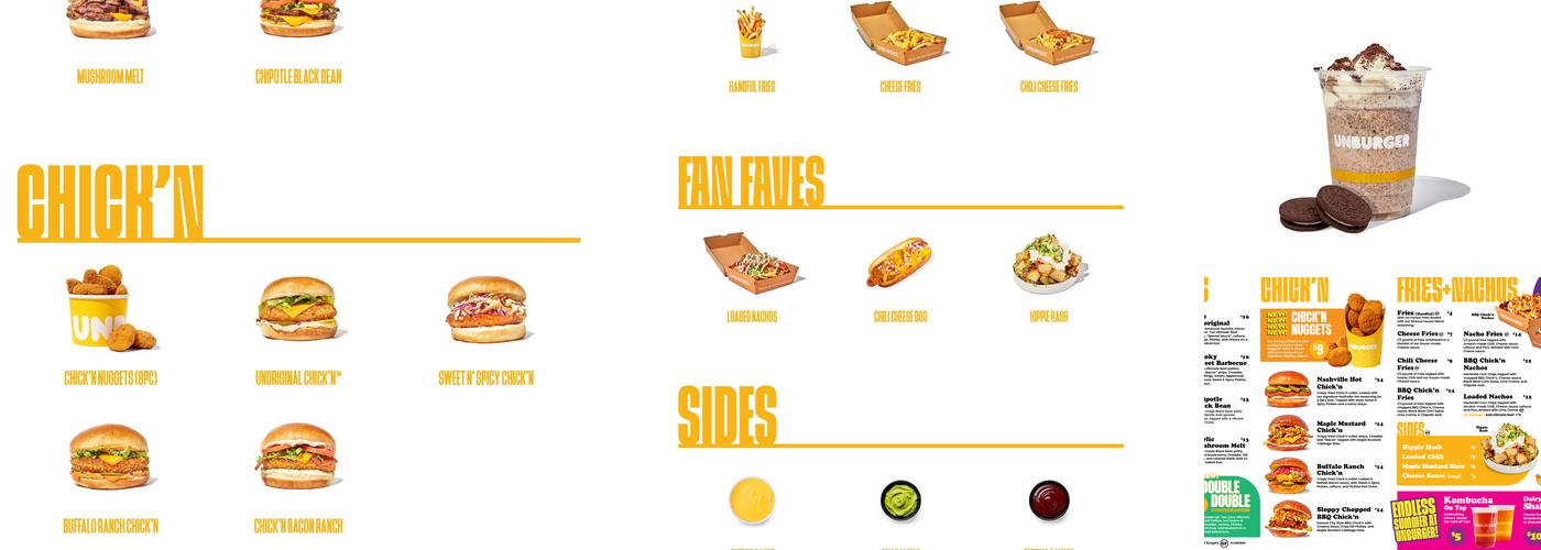Unburger Menu