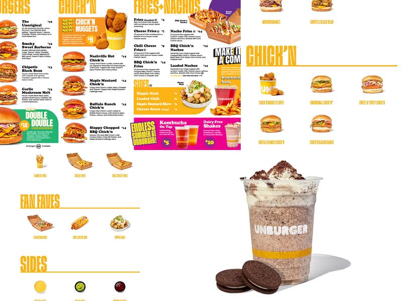 Unburger Menu