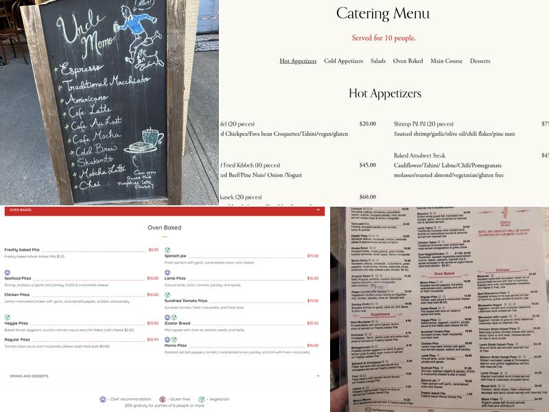 Uncle Momo Menu