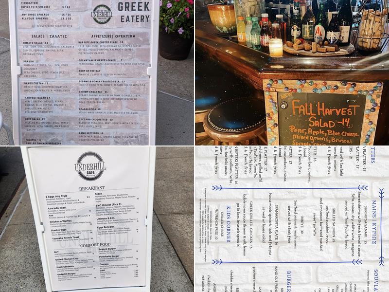 Underhill Cafe Brooklyn Menu