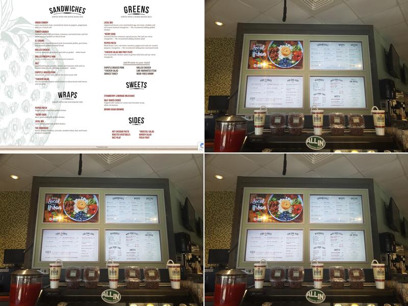 Urban Cookhouse Menu