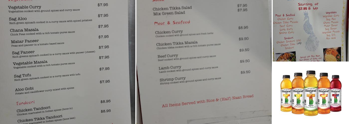 Urban India Grill Menu