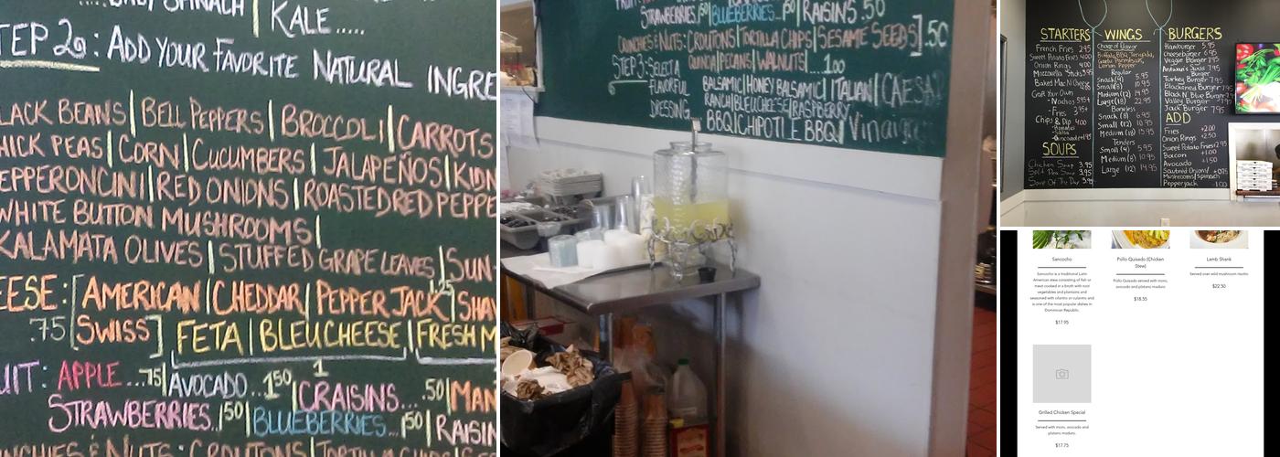 Valley Fresh Menu