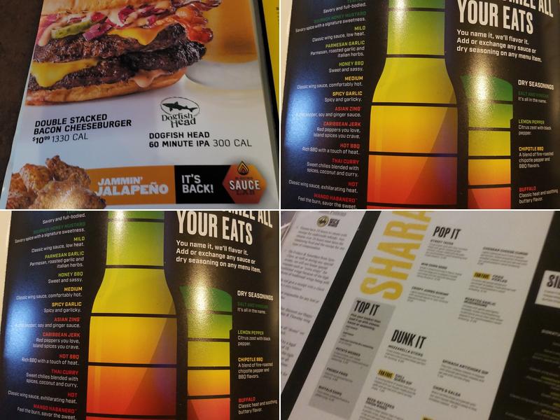 Buffalo Wild Wings Menu