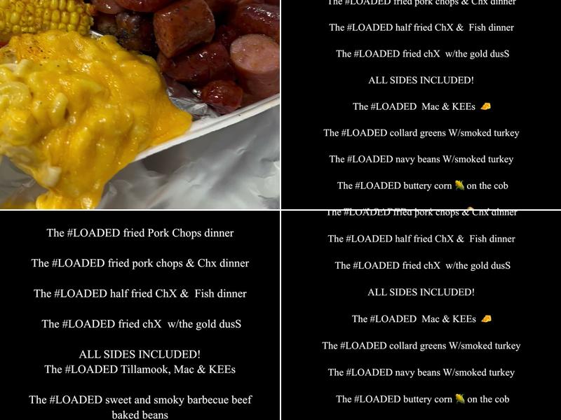 Kee's #Loaded Kitchen Menu