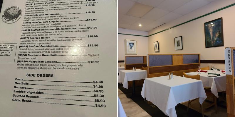 Verbano Ristorante Italiano Menu