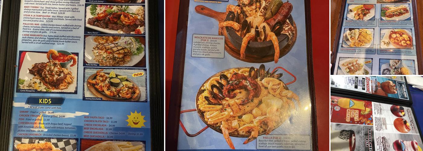 Vida Mariscos Menu