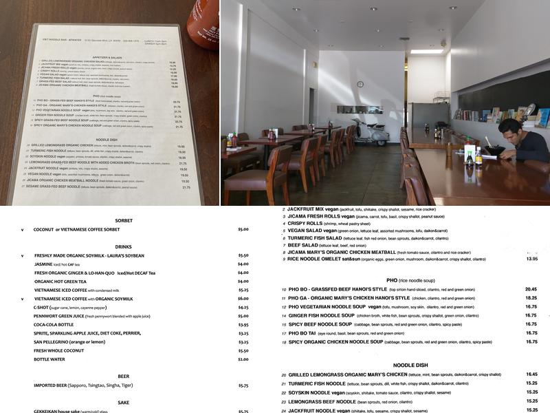 Viet Noodle Bar Menu