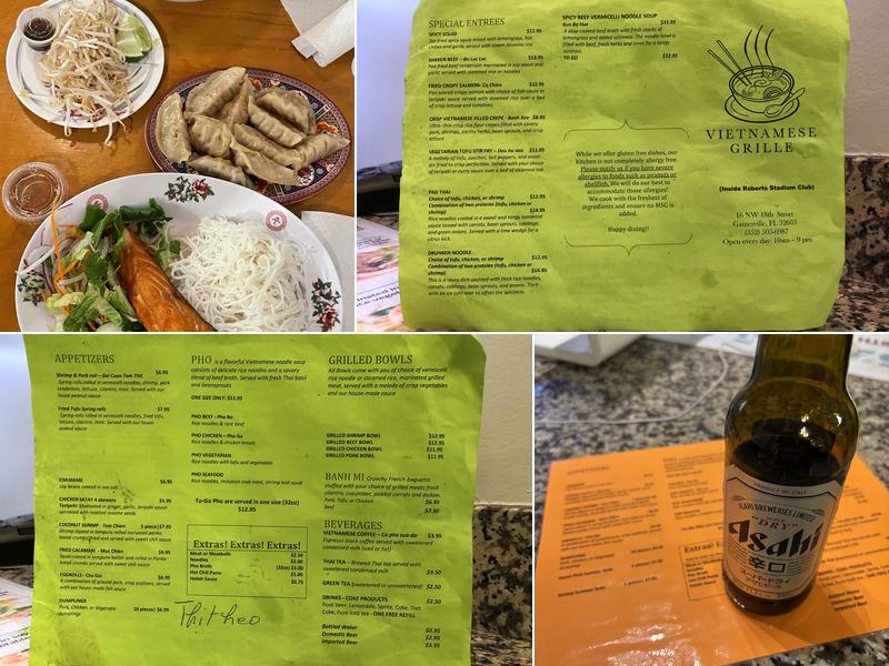 Vietnamese Grille Menu