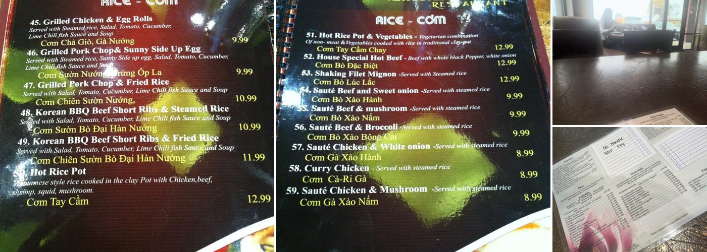 Vietnamese Noodles of Mequon Menu