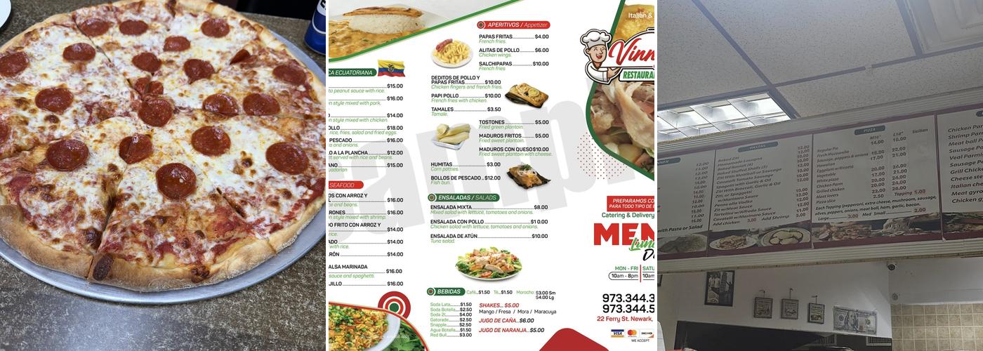 Vinny's Restaurant & Pizza Menu
