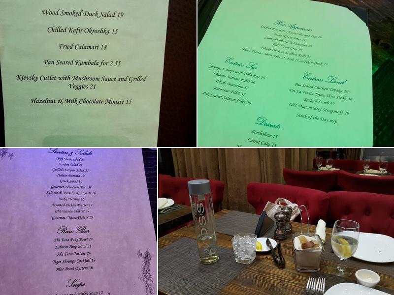 Vis-a-Vis Restaurant Menu
