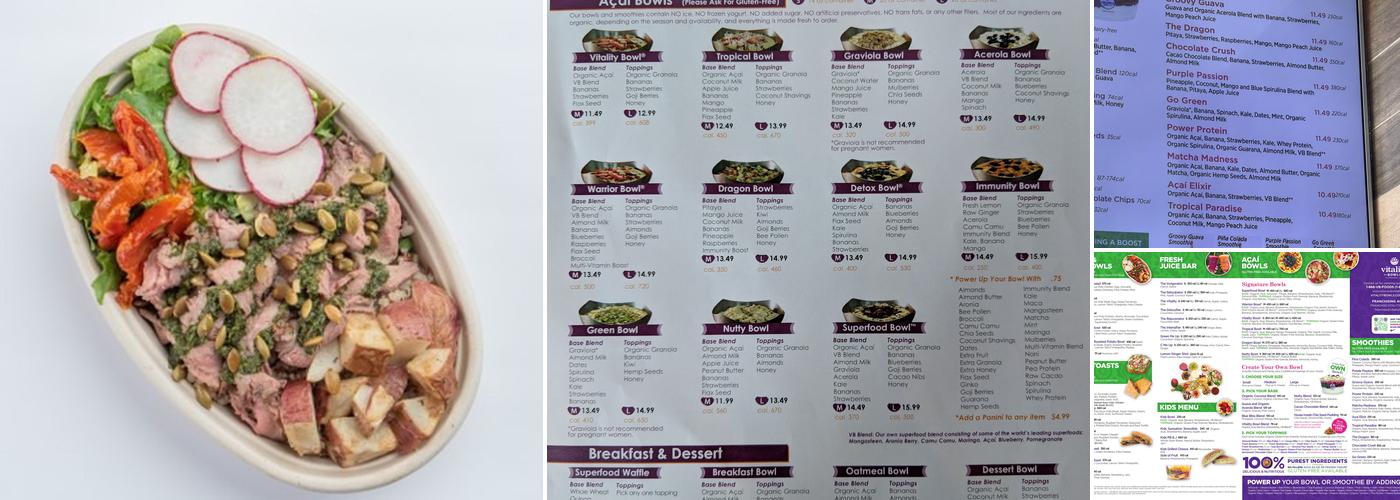 Vitality Bowls Sunnyvale - Frances St. Menu
