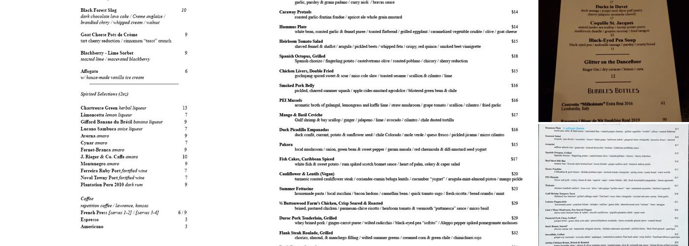 Voltaire Menu