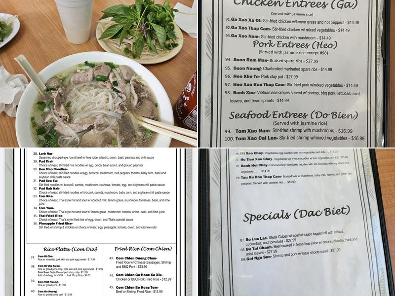 Vung Tau Vietnamese Cuisines Menu