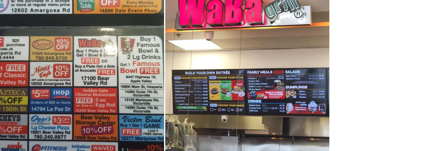 WaBa Grill Menu