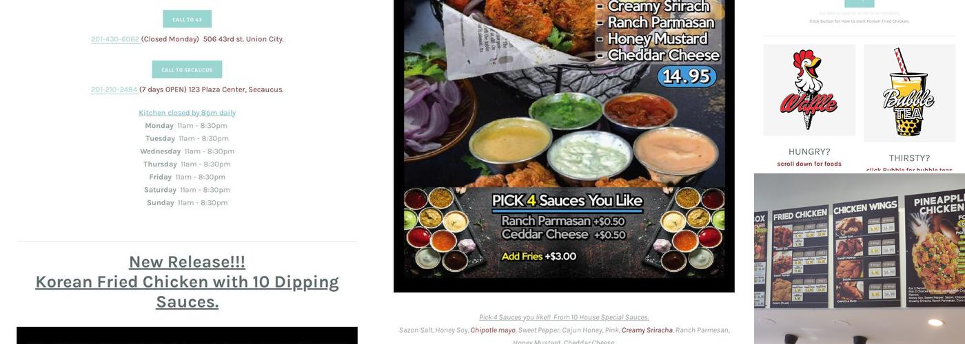 Waffle & Bubble Menu