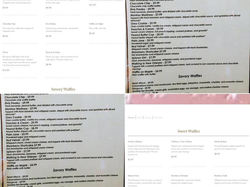 Waffles On Maple Metairie Menu