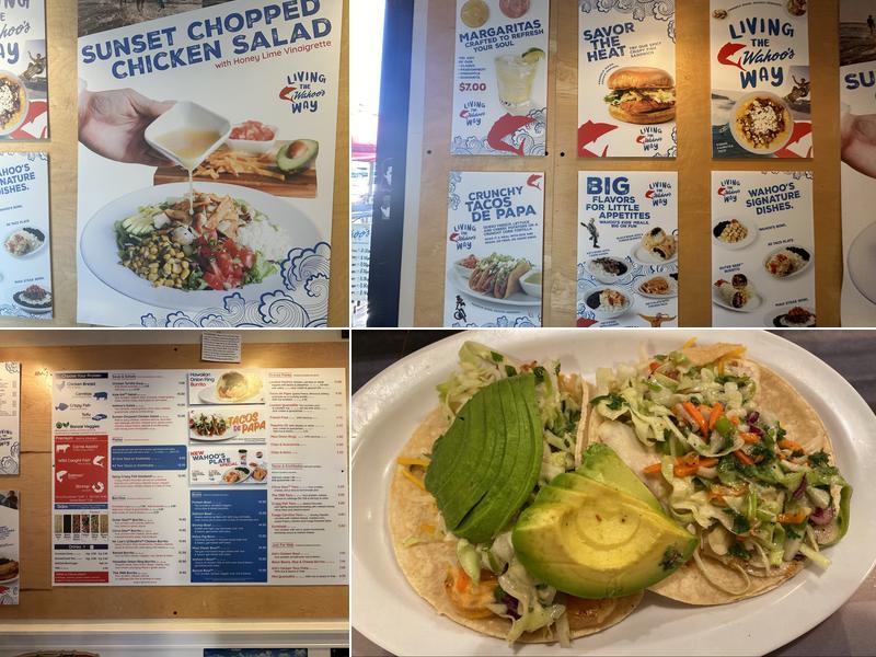 Wahoo's Fish Taco Menu