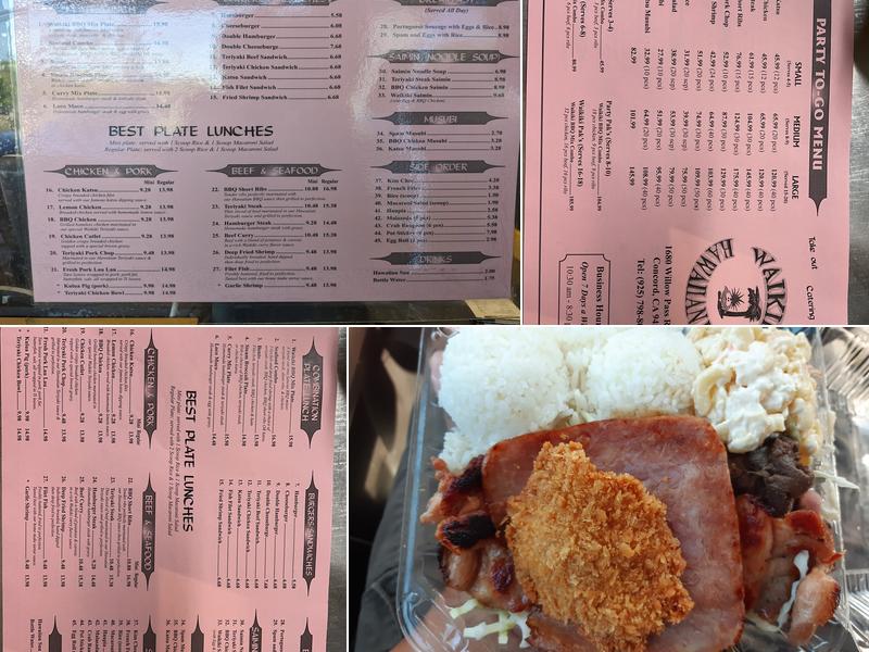 Waikiki Hawaiian BBQ Menu