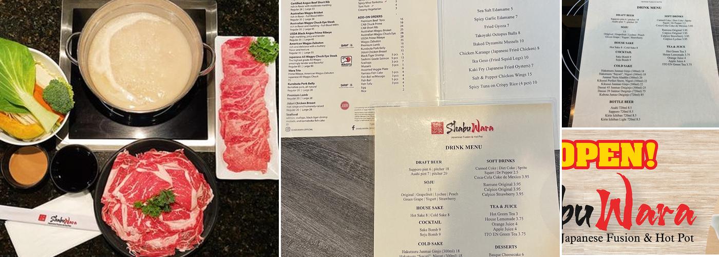 SHABU WARA Japanese Premium Hot Pot Menu