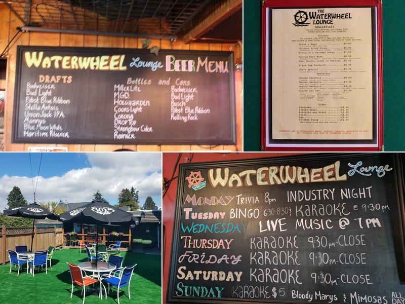 Waterwheel Lounge Menu