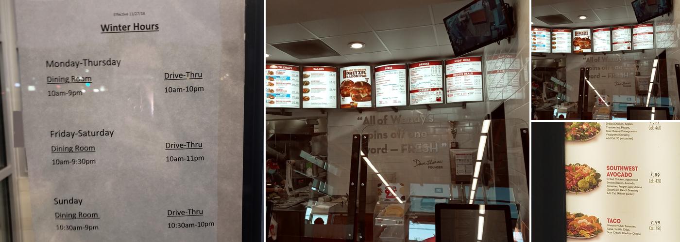 Wendy's Menu
