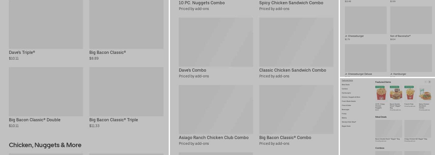 Wendy's Menu