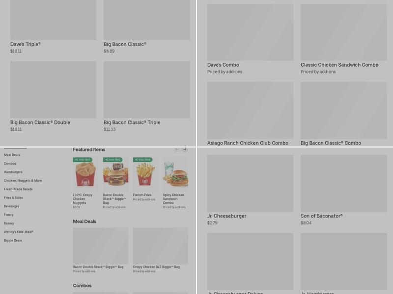 Wendy's Menu