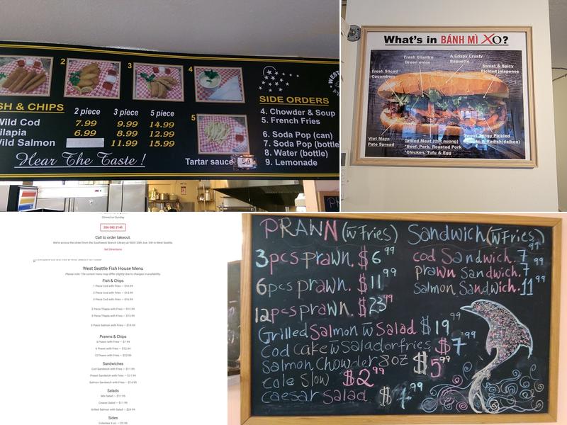 West Seattle Fish House Menu