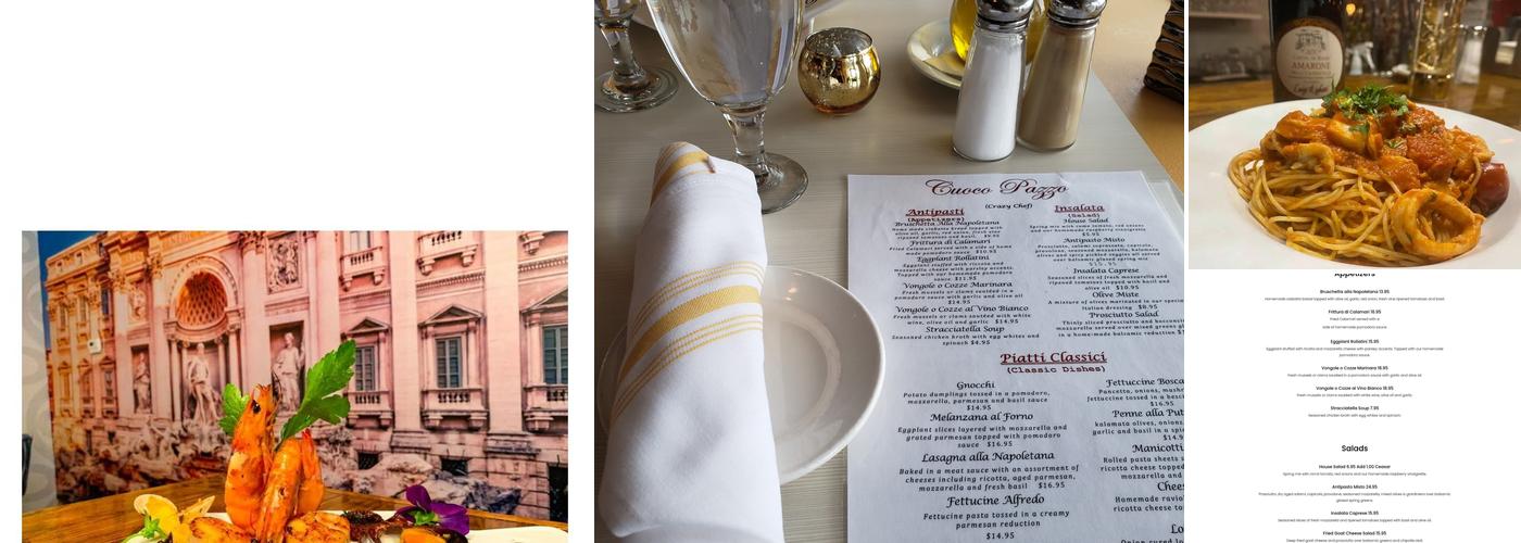 Cuoco Pazzo Trattoria Menu