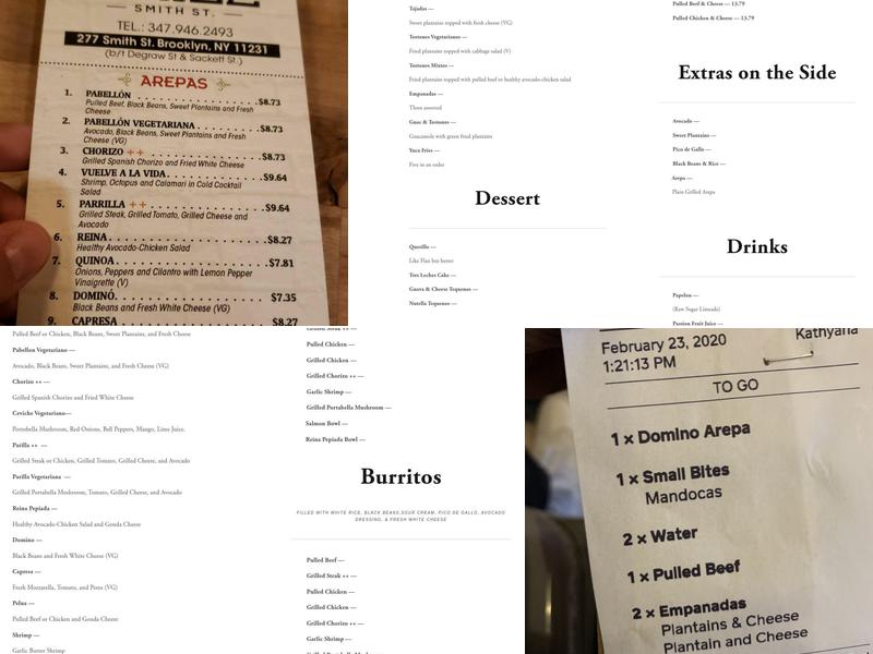White Maize Menu
