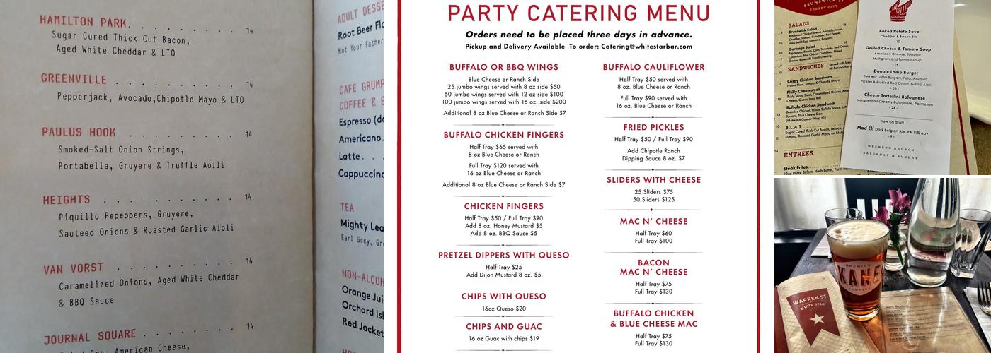 White Star Menu