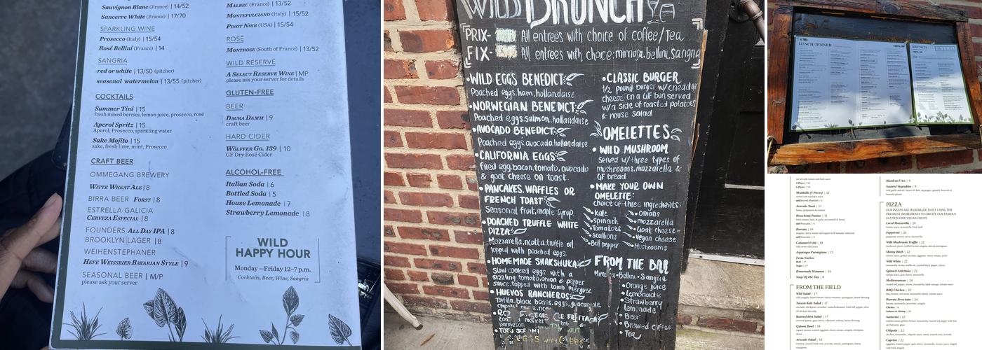 Wild Menu