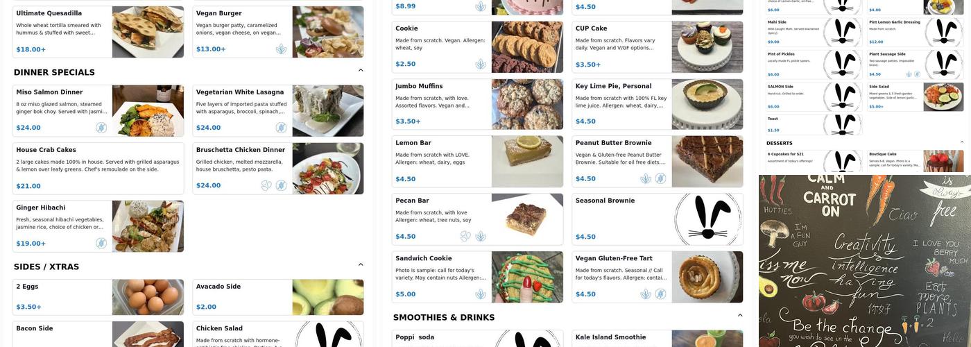 Wild Rabbit Bistro Menu