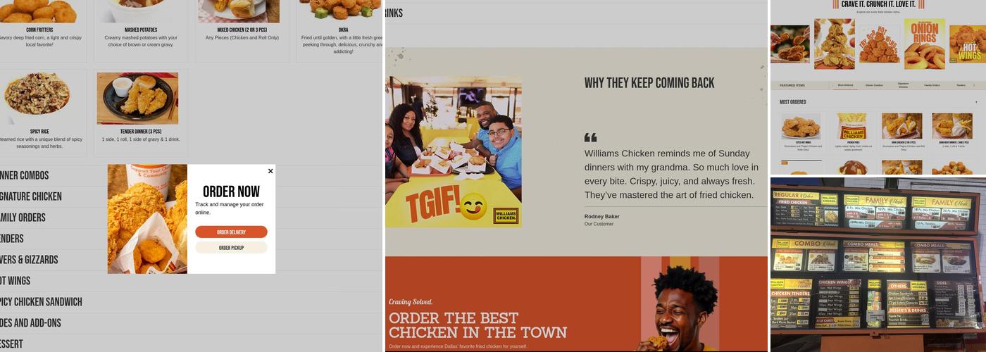 Williams Fried Chicken Menu