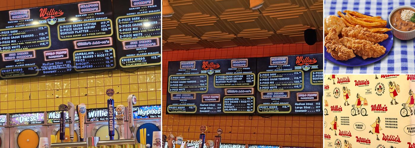 Willie's Chicken Shack Menu